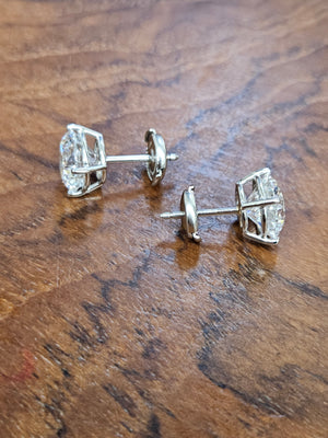 IGI certified 6 ctw Platinum Studs