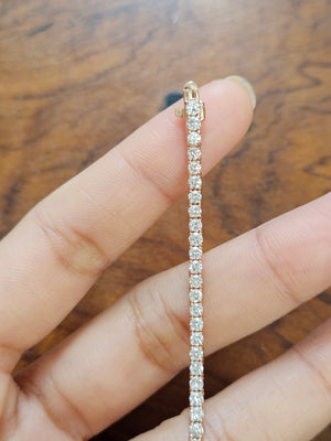 3.28 CT Lab 7 Inches Rose Tennis Bracelet