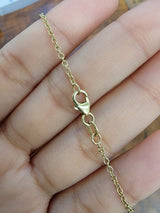 9CT Lab grown sapphire Yellow necklace