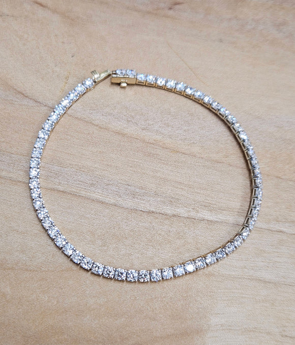 5 ct Lab 7 Inches Yellow Tennis Bracelet