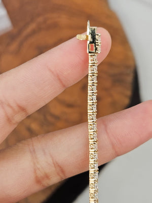 5.38 CT Lab 7 Inches Yellow Tennis Bracelet