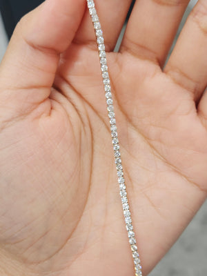 3 CT Lab 7 Inches Yellow Tennis Bracelet