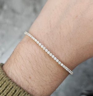 2.57 CT Lab Yellow Tennis Bracelet