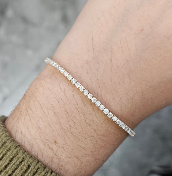 2.57 CT Lab Yellow Tennis Bracelet
