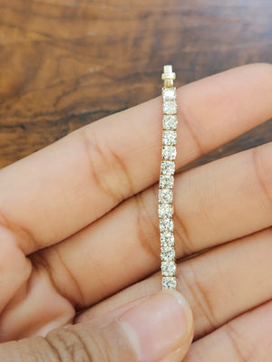 5 CT Lab 7 inches Yellow Tennis Bracelet