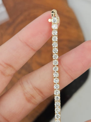 5.38 CT Lab 7 Inches Yellow Tennis Bracelet