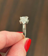 White Gold Rose cut Pear & Marquise Lab Diamond Ring