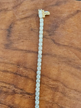 3 CT Lab 7.15 Inches Yellow Tennis Bracelet