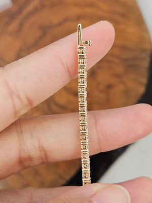 5.38 CT Lab 7 Inches Yellow Tennis Bracelet