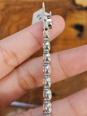 15 CT Lab 7 inches Bezel Tennis Bracelet