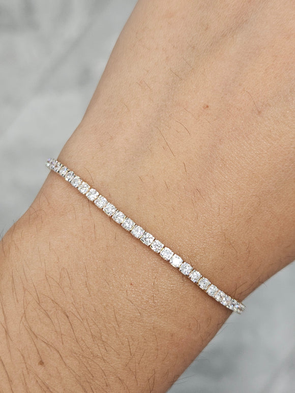 3 CT Lab 7 Inches Yellow Tennis Bracelet