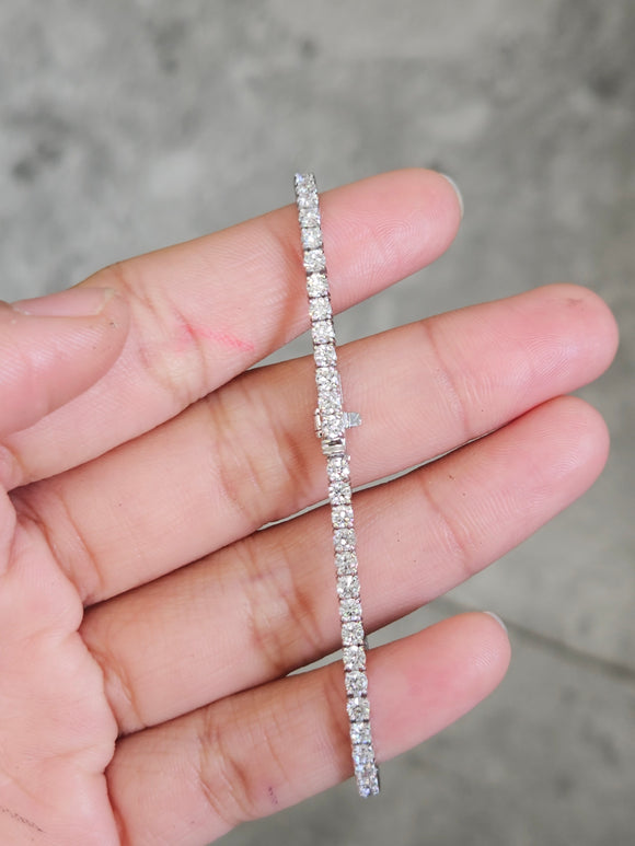 3.81 CT Lab 7 Inches Tennis Bracelet
