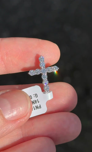 0.78 ct Lab Diamond Cross Pendant