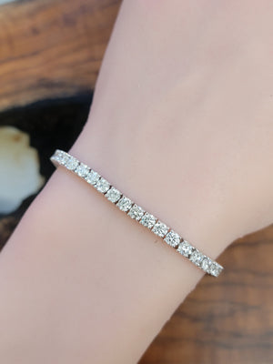 14k 7.87 CT Lab 7 inches Tennis Bracelet