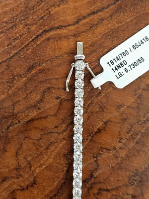 6.73 ct Lab 7 inches Lab Tennis Bracelet