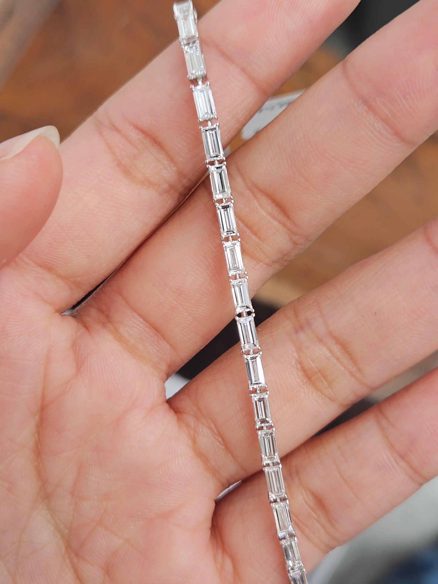 5.04 CT Lab 7 Inches Emerald Bracelet