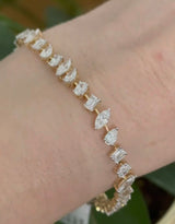 5.81ct Multi Shaped Lab Diamond Tennis Bracelet