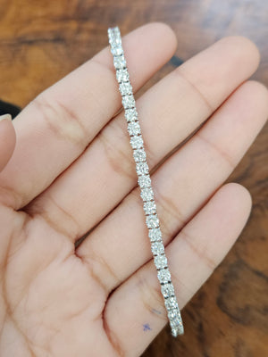 6.80 ct Lab 7 Inches Tennis Bracelet