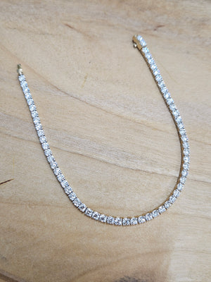 5 ct Lab 7 Inches Yellow Tennis Bracelet