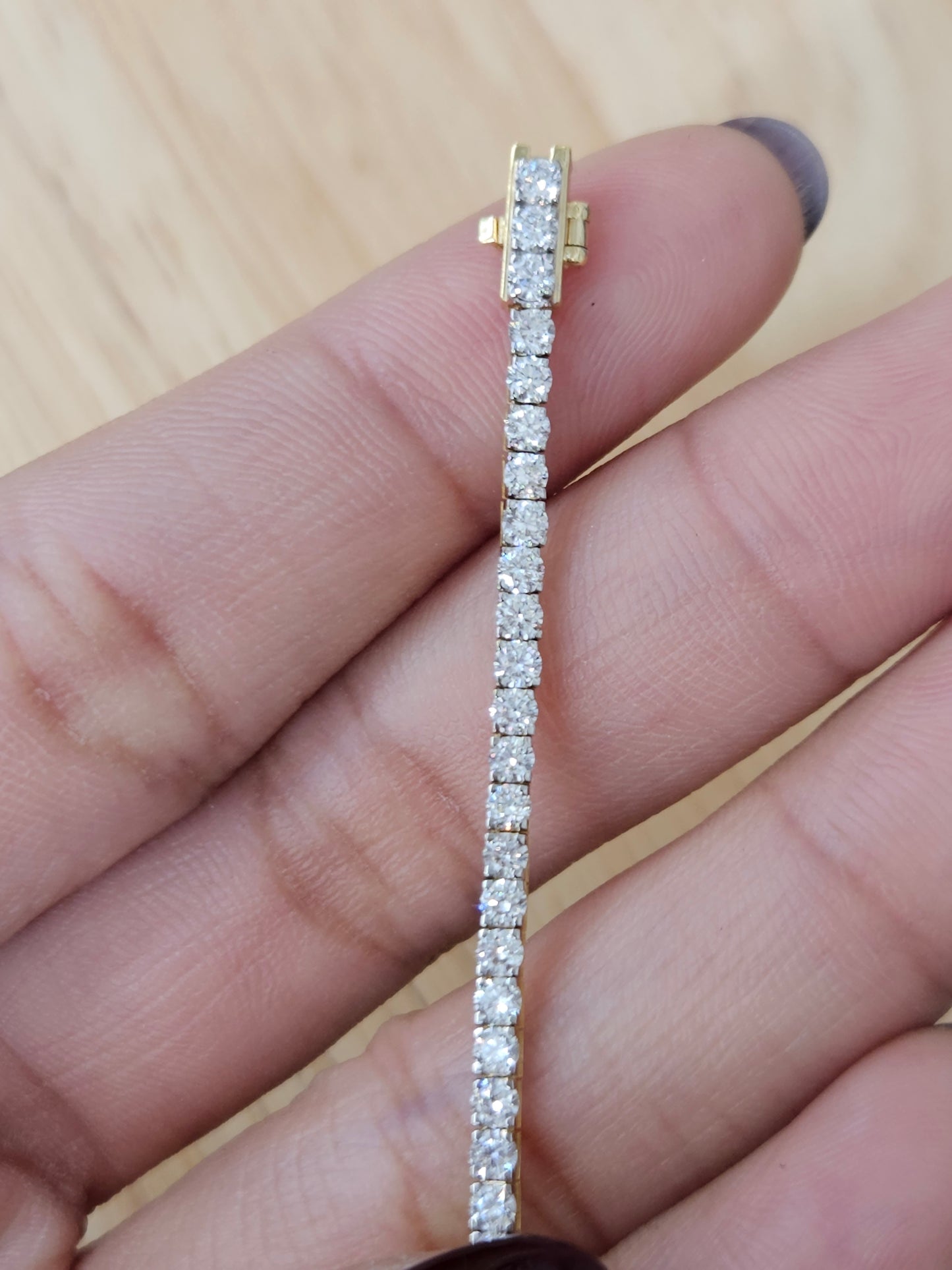 3 CT Lab Tennis Bracelet in Yellow Gold