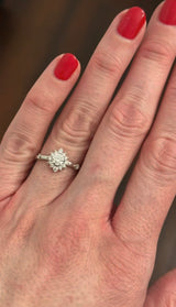 White Gold 0.21ct Lab Diamond Ring