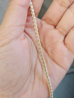 6.34 CT Lab 6 Inches Yellow Tennis Bracelet