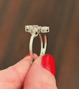 White Gold 1.82ct Radiant, Heart & Pear Lab Diamond Ring