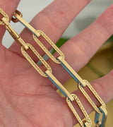 15.5" blue enamel & Yellow Gold Chain