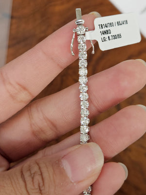 6.73 ct Lab 7 inches Lab Tennis Bracelet