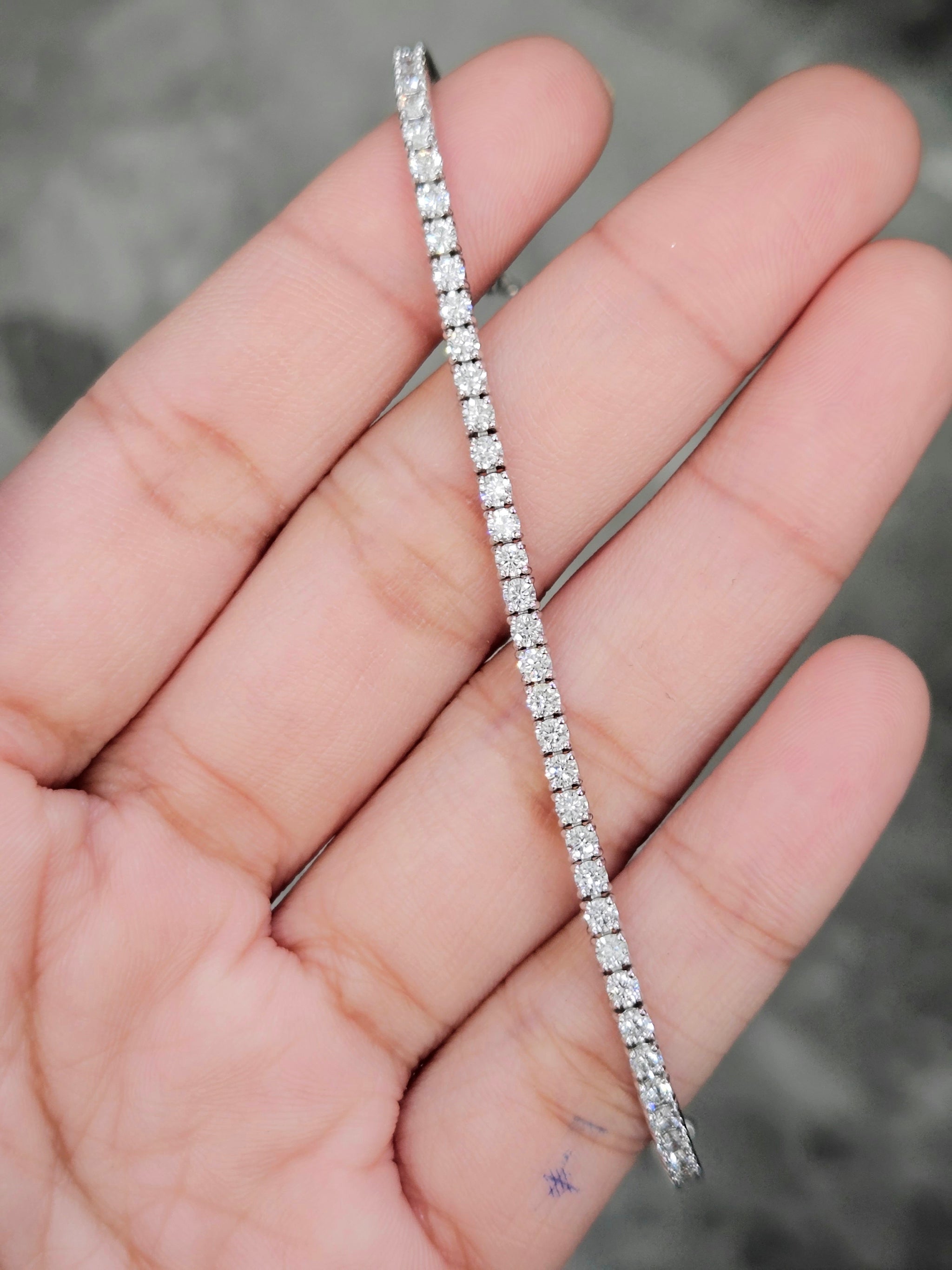 2.94 CT Lab 7 Inches Tennis Bracelet