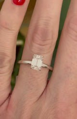 White Gold 1.48ct Emerald Lab Diamond Ring