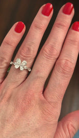 White Gold 0.92ct Pear & Marquise Lab Diamond Ring