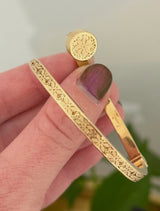 Yellow Gold Nail Bracelet