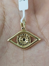 Evil Eye with sapphire & Black, white Natural Diamond Pendant