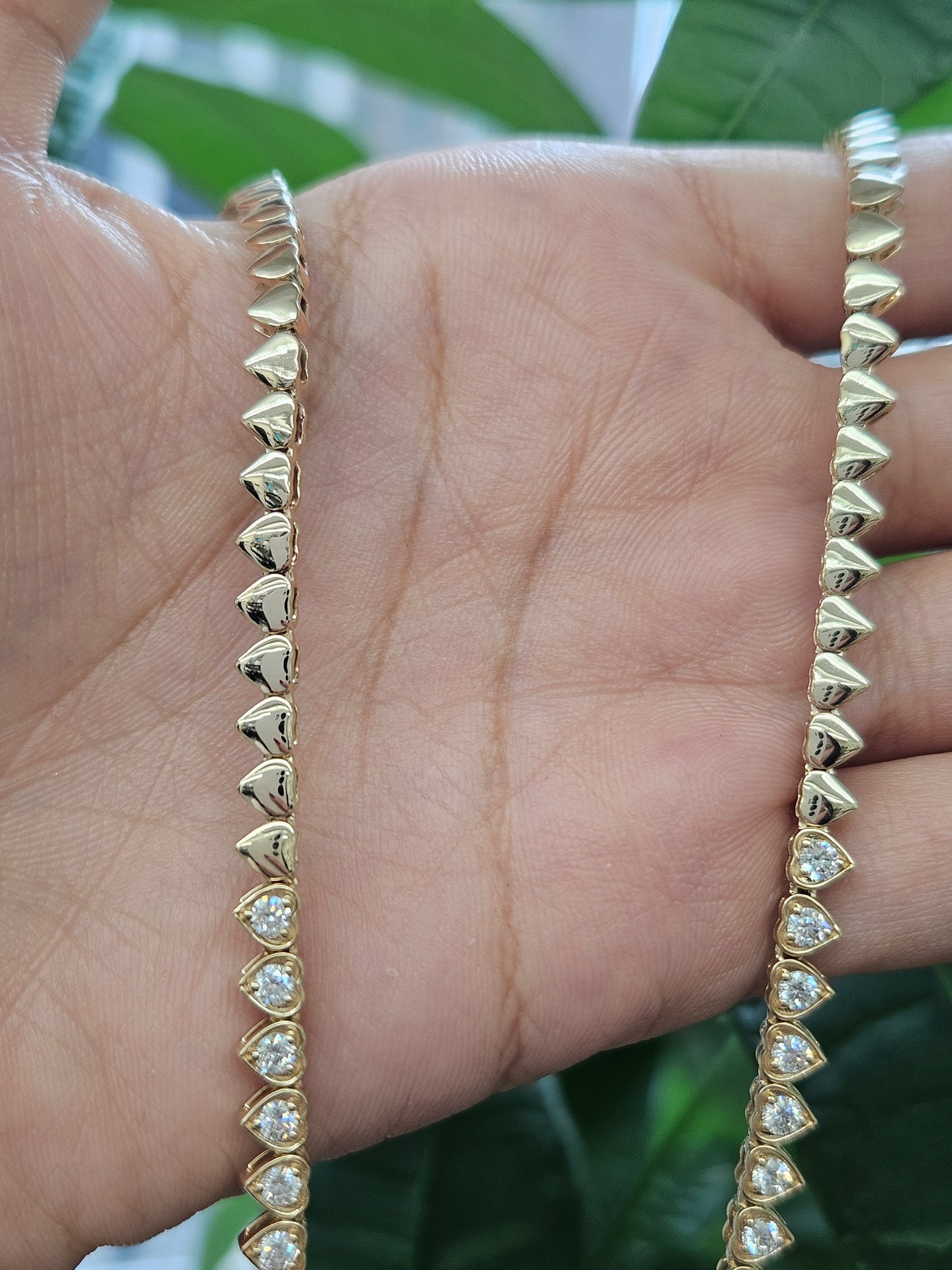 Heart Shape Lab Diamond 18" Tennis Necklace