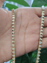 Heart Shape Lab Diamond 18" Tennis Necklace