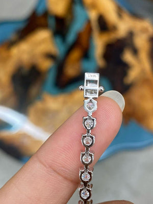 6.31 CT LAB 3 PRONGS TENNIS BRACELET