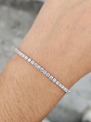 4.16 CT Lab 7 Inches Tennis Bracelet