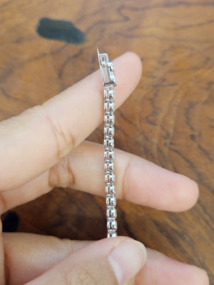 5.43 ct lab 7.15 inches Bezel Tennis Bracelet