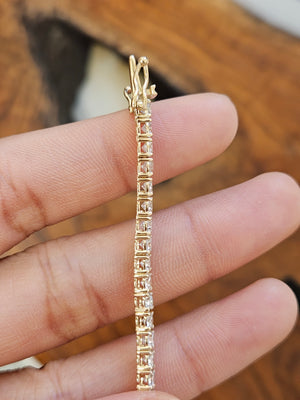 6 ct lab 7 inches Yellow Tennis Bracelet
