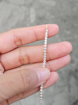 3 CT Lab 7 Inches Yellow Tennis Bracelet
