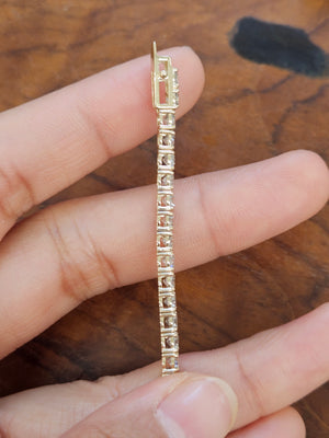 14k 7.16 ct lab 7 inches Yellow Tennis Bracelet