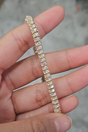 14.06 CT Lab 7 inches Yellow Diamond Bracelet