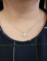 2 cttw White Gold Heart Lab Diamond Necklace