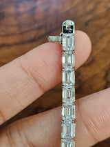 16.94 CT Lab 7 inches Emerald Tennis Bracelet