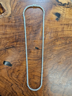 14.5 cttw Lab 17 Inches 3 Prongs Tennis Necklace