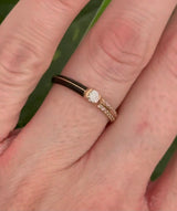 Rose Gold & Black Enamel 0.28ct Lab Diamond Ring