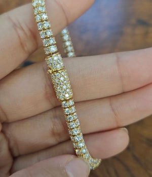 14.06 CT Lab 7 inches Yellow Diamond Bracelet