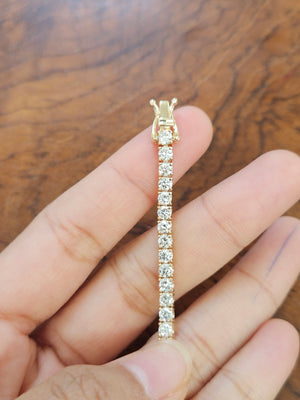 5.72 CT Lab 7 Inches Yellow Tennis Bracelet
