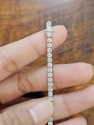 4.35 ct Lab 7 Inches Tennis Bracelet